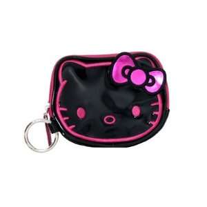  HELLO KITTY BLACK PATENT FACE COIN BAG 