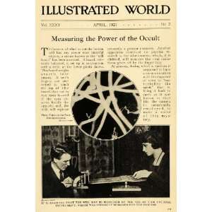 1921 Print Occult Power Instrument Seance Ouija Board   Original Print 