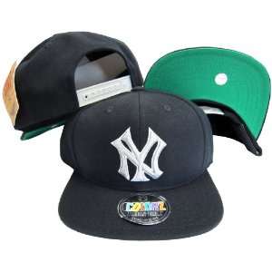  New York Yankees Black Plastic Snapback Adjustable Snap Back Hat 