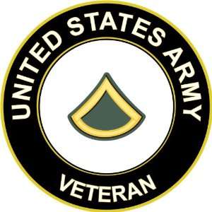  3.8 US Army Private First Class Veteran Decal Sticker 