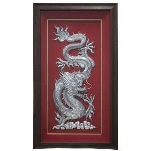  Aluminum Repousse Panel, Silver Dragon Everything Else