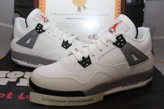 2012 Nike Air Jordan Retro 4 IV White Cement Youth 5Y 7Y YOTD Concord 