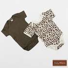 Baby Milano Infant Bodysuits Short Sleeve Gift Set in Brown and 