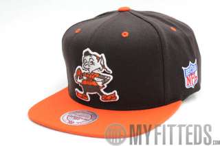 Cleveland Browns Classic 2Tone Mitchell and Ness Snapback Hat  