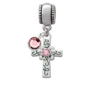   with Pink Swarovski Crystal European Charm Bead Hanger wi Jewelry