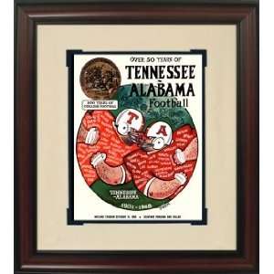  1968 Tennessee vs. Alabama Historic Football Program Cover 
