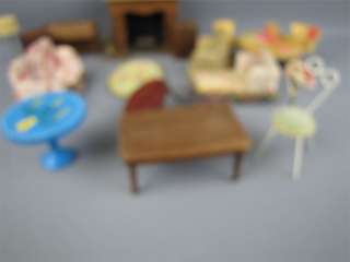 Lot 27 Mini Dollhouse Furniture Fireplace, Living Room  