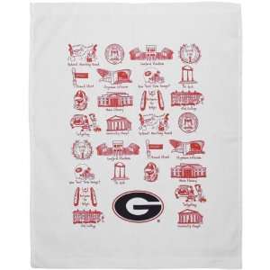    Georgia Bulldogs White Campus Life Tea Towel