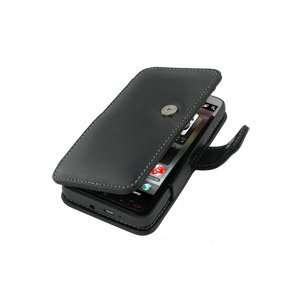   Book Type Case for T Mobile HTC HD2 (Black) Cell Phones & Accessories