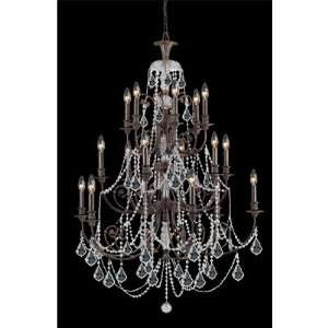  Crystorama Clear Hand Cut Crystal Wrought Iron Chandelier 