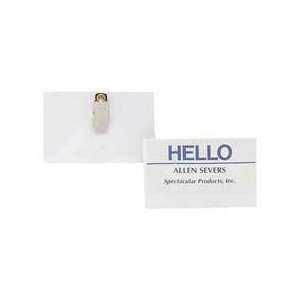  Sparco Products : Name Badge Kit,w/Inserts,Clip Style,Side 