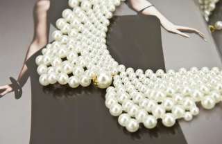   Pearl Collar Necklace Fashion Jewellery Elegant Neck Lady White  