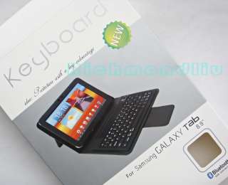 Black Bluetooth Keyboard Leather Case for Samsung Galaxy Tab P7300 8.9 