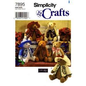   7895 Crafts Sewing Pattern Bear & Clothes Arts, Crafts & Sewing