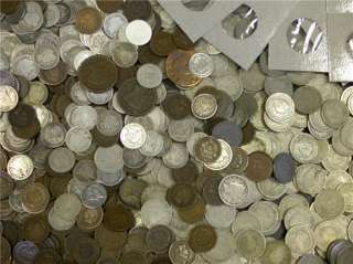 COIN PICKERS SPECIAL, $50 LOT OF MIXED COINS 100 YEARS OLD OR OLDER 