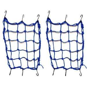  (2 Pack) Vega Blue Knotted Cargo Net Bungee Cord with 