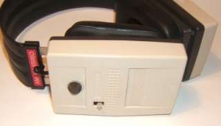 vintage TANDY AM/FM transistor radio HEADSET, HEADPHONES, boxed, retro 