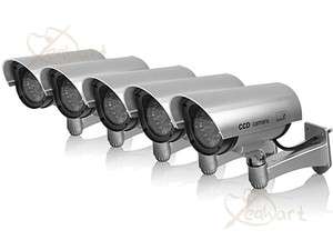 5x Dummy Fake Security CCTV Camera Surveillance Flashing BLINK Outdoor 