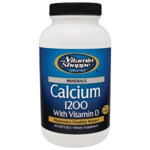 Vitamin Shoppe   Calcium 1200 With Vitamin D, 1200 mg, 120 