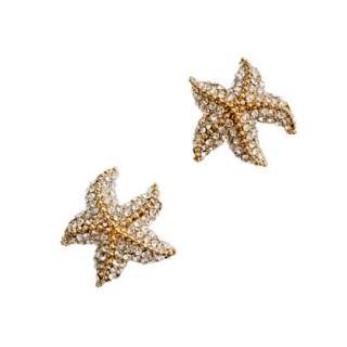 Crystal starfish earrings   earrings   Womens jewelry   J.Crew