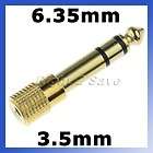 Audio Stereo Jack Adapter 6.35 1/4 M to 3.5 mm Female