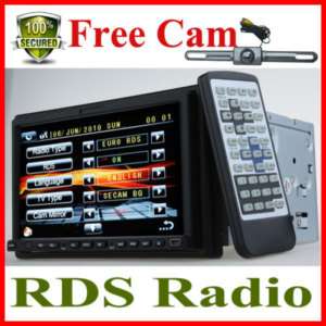 LCD 2Din Car Radio DVD TV Player Touch Screen SD+CAM  