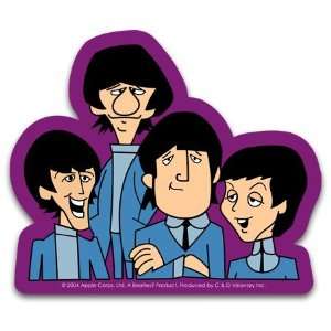  The Beatles cartoon music sticker 5 x 4 