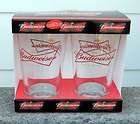 SET OF TWO NEW BUDWEISER BEER PINT GLASSES KING OF BEER