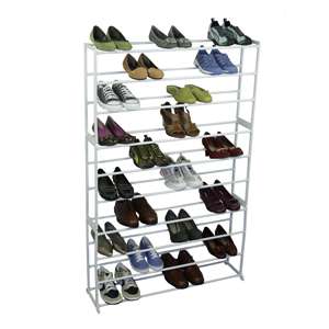   shoe rack equipped with 10 shelves this convenient shoe rack can