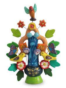 SPRING TREE OF LIFE~Ceramic CANDLEHOLDER/SCULPTURE~NOVI  