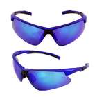   Rimless Frame Blue Mirror Lenses with Comfortable Rubber Cushion Pad