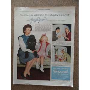 Servel Gas Refrigerator, Vintage 40s full page print ad. (Jane Wyman 