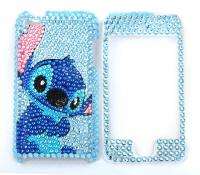 hot sale new stitch blue skin bling crystal hard full case for iPod 