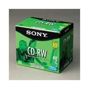  SON22290   Sony CD RW Rewritable Discs, Branded Surface 