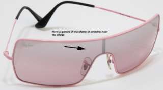 RARE AUTHENTIC RAY BAN AVIATOR SUNGLASSES 3251 030/7E PINK ROSE w RB 