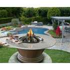   Outdoor San Simeon Firepit With Chocolate Brown Base Pebble Granite