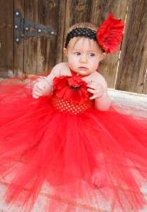 Cute Baby Princess Tulle Tutu Dress Flower & Headband  