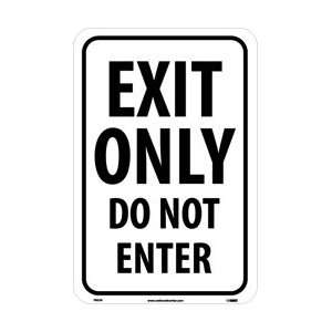 TM221J   Exit Only Do Not Enter, 24 X 18 .080 Engineering Grade 
