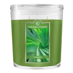 Pack of 2 Colonial Candle Fresh Aloe Scented Green Jar 