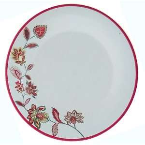  WholeHome Set of 4 Dinner Plates Global Floral Red, 10in 