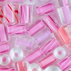  Light Pink Cotton Candy Mix Furnace Glass Beads Arts 