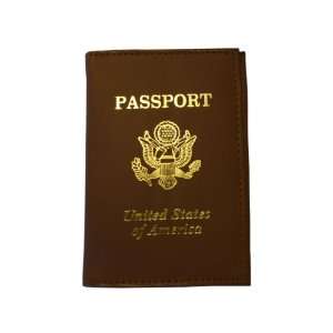    Chocolate Brown Leather Passport Holder/ Cover 