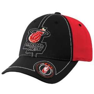    adidas Miami Heat Black Retro Logo Flex Fit Hat