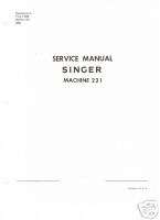 Singer Featherweight 221 Service Repair Adjuster Manual  