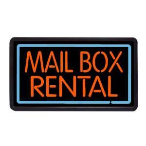  Mail Box Rental 13 x 24 Simulated Neon Sign