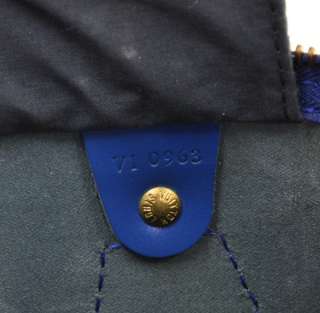 LOUIS VUITTON EPI Speedy 30 City hand Bag blue Leather E861  
