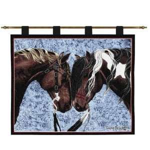  Warriors Truce Horse Tapestry Wall Hanging