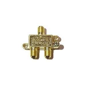   Gold Plated Coax Splitter 2 Way Gold Plated 75 Ohms Electronics