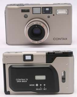 Rare Contax T3 Silver Carl Zeiss Sonnar T* 35mm F/2.8 & Date Back 