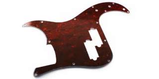 FAUX TORTOISE SHELL PICKGUARD FITS FENDER P BASS GUITAR RED/BROWN 